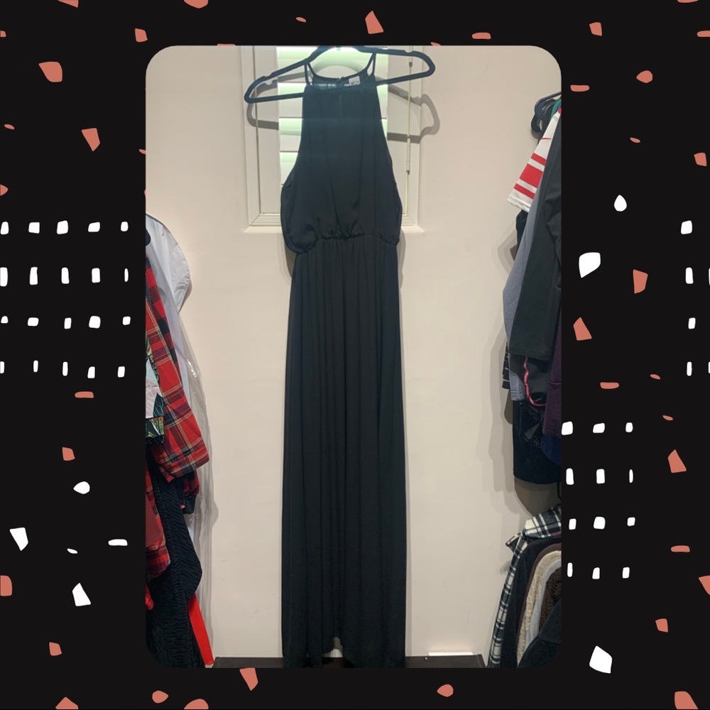 Black chiffon maxi dress. Size M/L.